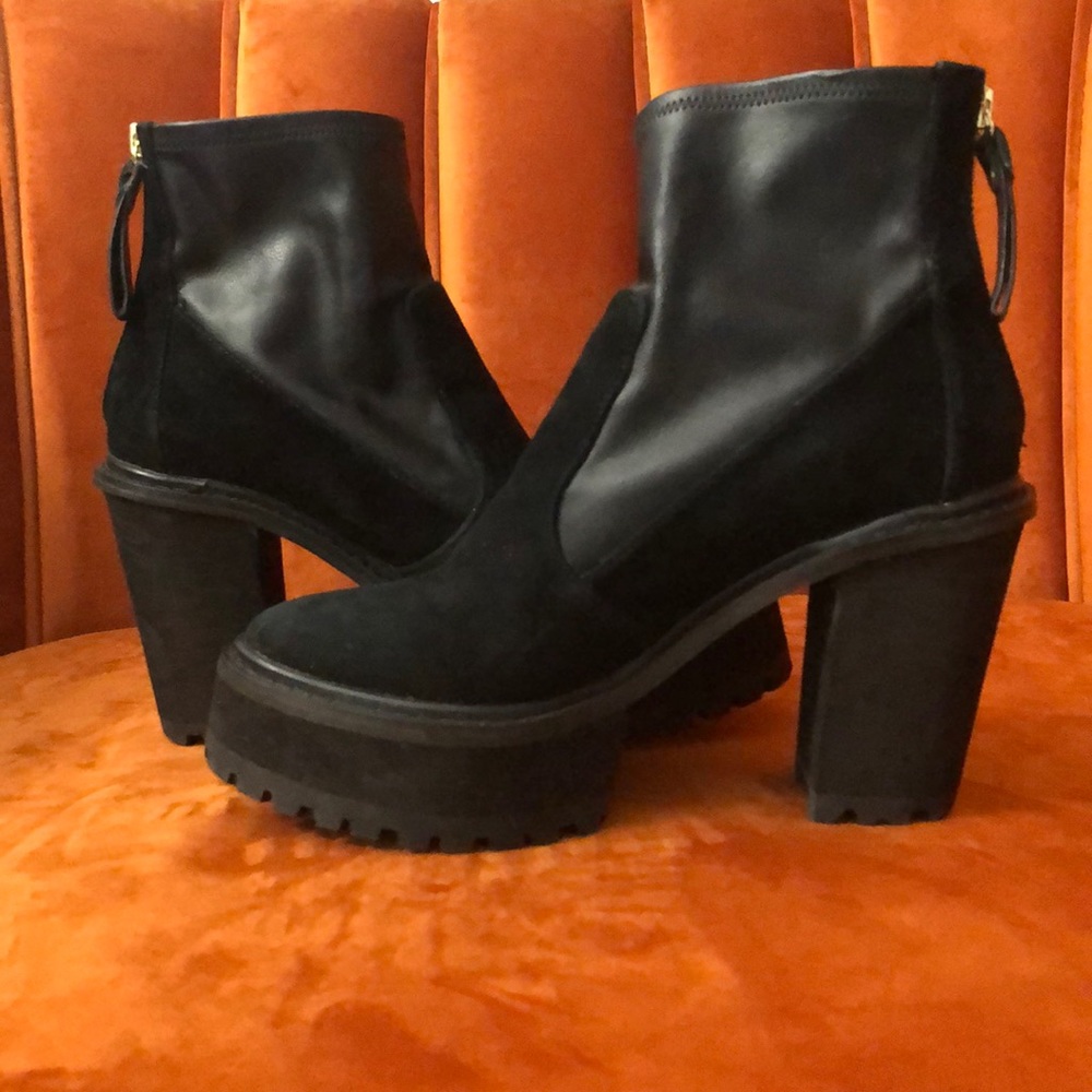 Black Platform Booties